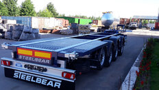 Полуприцеп-контейнеровоз STEELBEAR PF-41N-7 — задний боковой вид